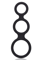 Inel pentru penis din silicon Calexotics, negru, 4 cm