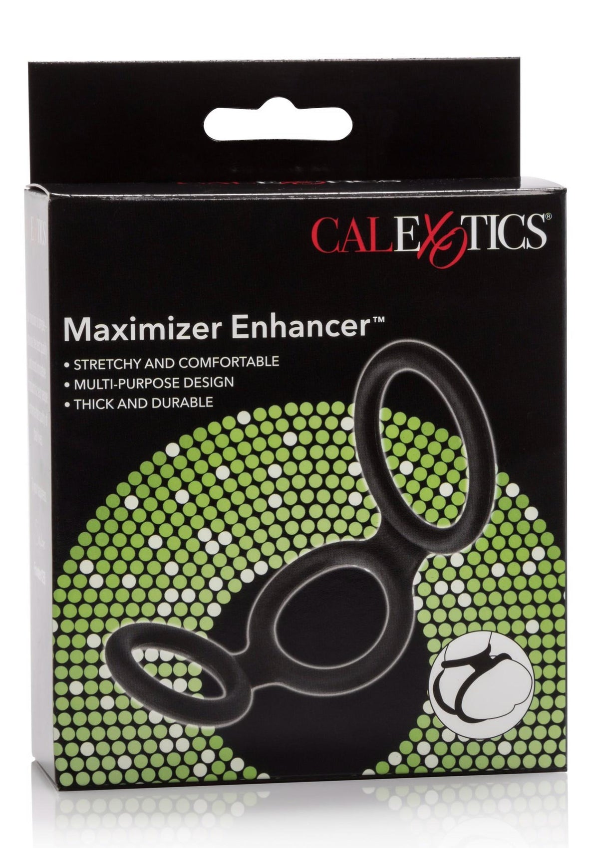 Inel pentru penis din silicon Calexotics, negru, 4 cm