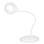Lampă de birou cu LED-uri inelare, tip șarpe, albă