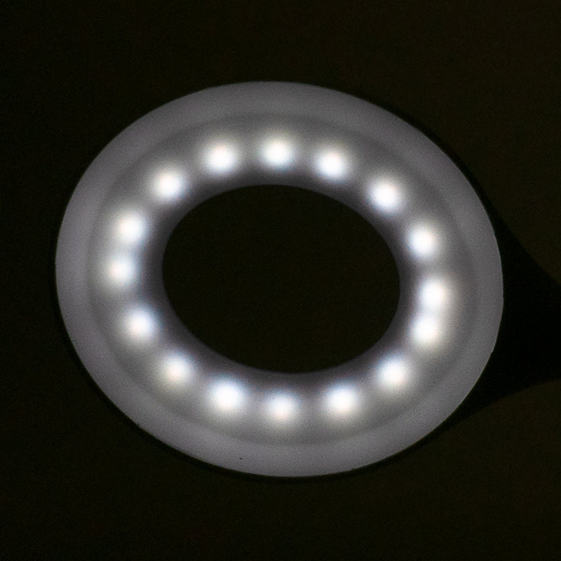 Lampă de birou cu LED-uri inelare, tip șarpe, albă