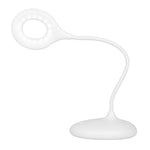 Lampă de birou cu LED-uri inelare, tip șarpe, albă
