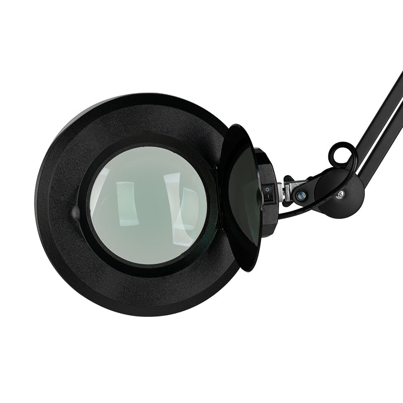 Lampă cu lupă LED S5 + trepied LED, intensitate luminoasă reglabilă, neagră