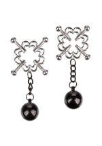 Clemă metalică pentru mamelon cu 4 puncte, ponderată, Calexotics, 10 cm