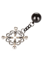Clemă metalică pentru mamelon cu 4 puncte, ponderată, Calexotics, 10 cm