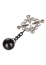Clemă metalică pentru mamelon cu 4 puncte, ponderată, Calexotics, 10 cm