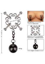 Clemă metalică pentru mamelon cu 4 puncte, ponderată, Calexotics, 10 cm