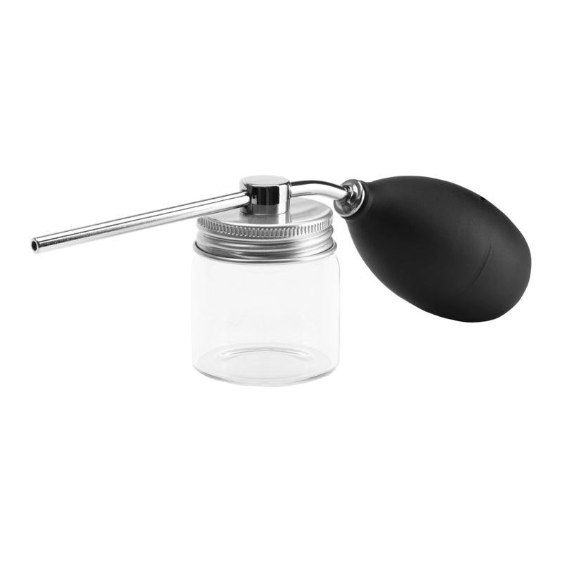 Pulverizator de pudră de talc Barber's, argintiu