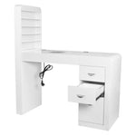 Masă cosmetică 310 cu extractor casetat, albă, stânga