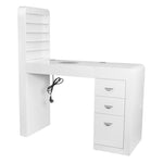 Masă cosmetică 310 cu extractor casetat, albă, stânga