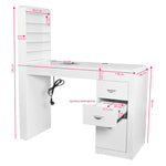 Masă cosmetică 310 cu extractor casetat, albă, stânga