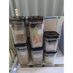Cutii de Depozitare Alimente, Flippy, Set din 12 Cutii de tip Container, Recipiente pentru Cereale in Bucatarie,
