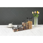 Recipient din Plastic, Flippy, pentru Alimente/Obiecte, Inchidere Ermetica, 10.2 x 18.5 cm, 1300 ml, Transparent