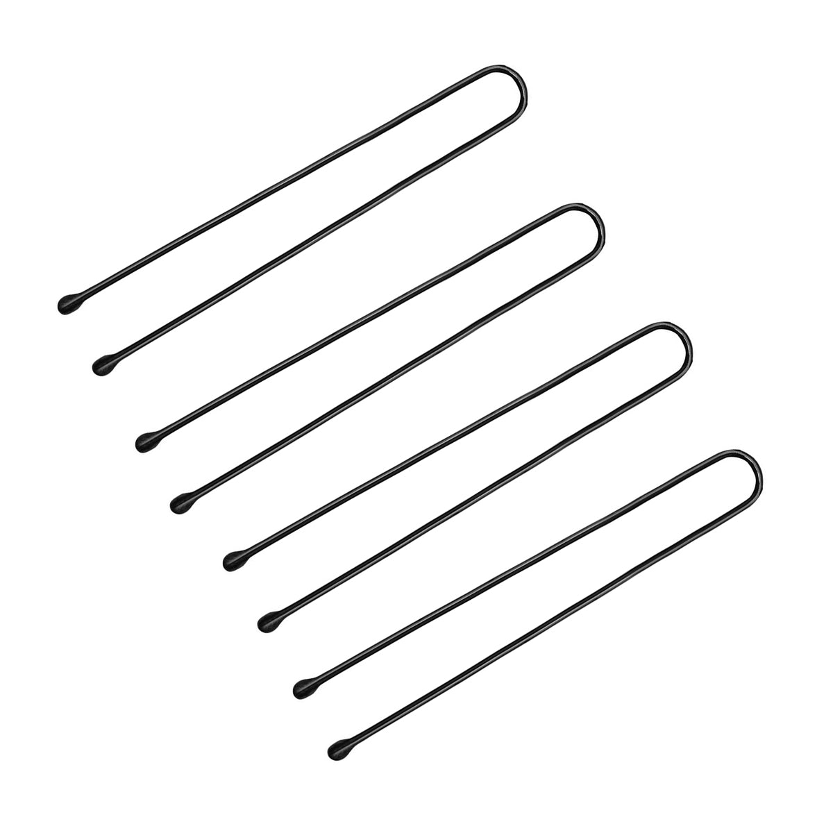 Cocuri de păr pentru coafură E-63 150 buc. 4,9 cm negru