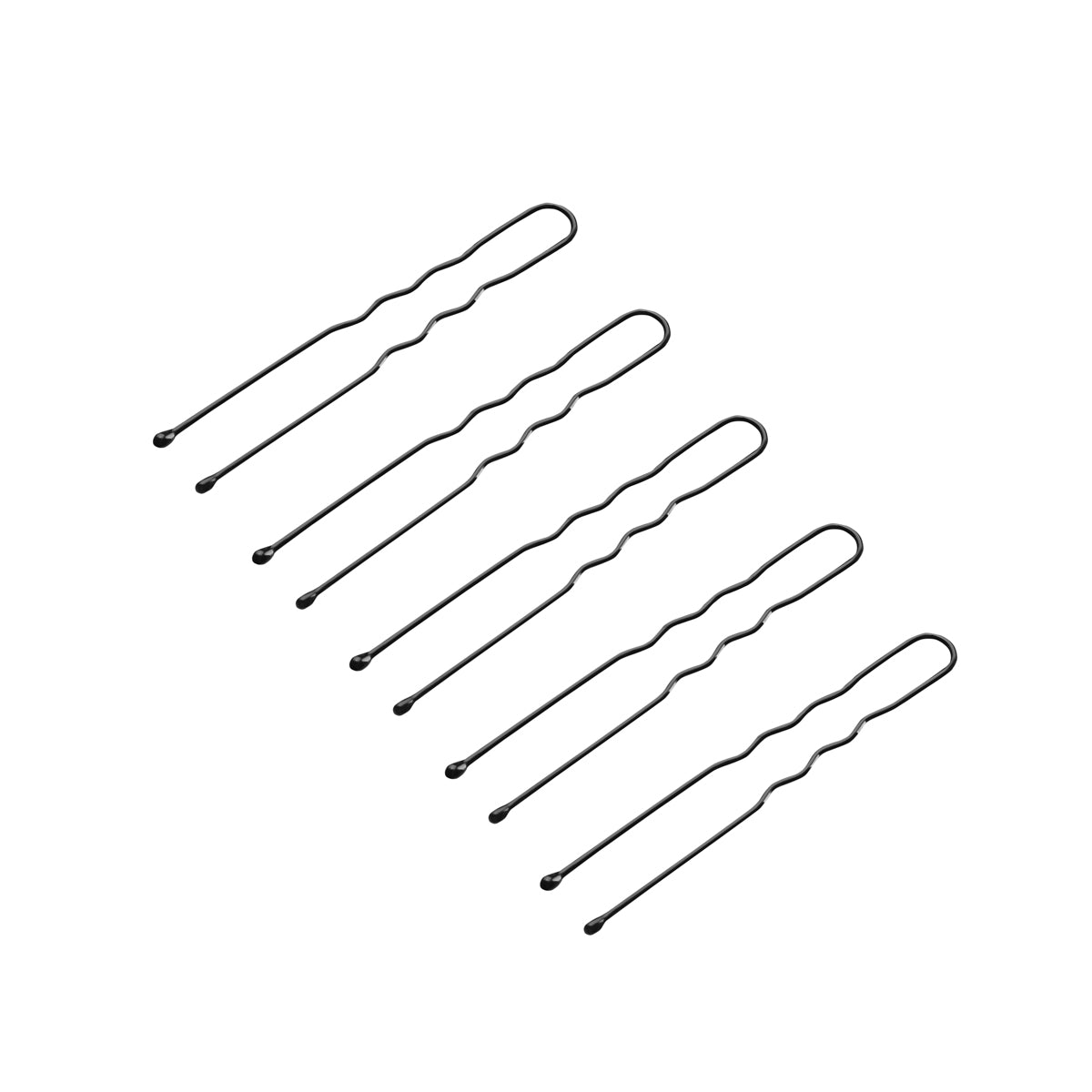 Cocuri de păr pentru coafură E-65 300 buc. 5 cm negru