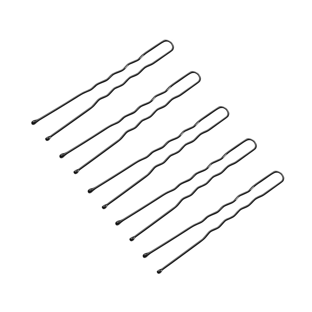 Cocuri de păr pentru coafură E-65 300 buc. 6 cm negru