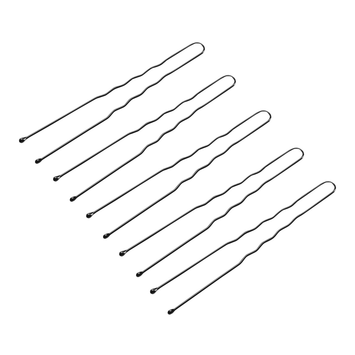 Cocuri de păr pentru coafură E-65 300 buc. 7 cm negru
