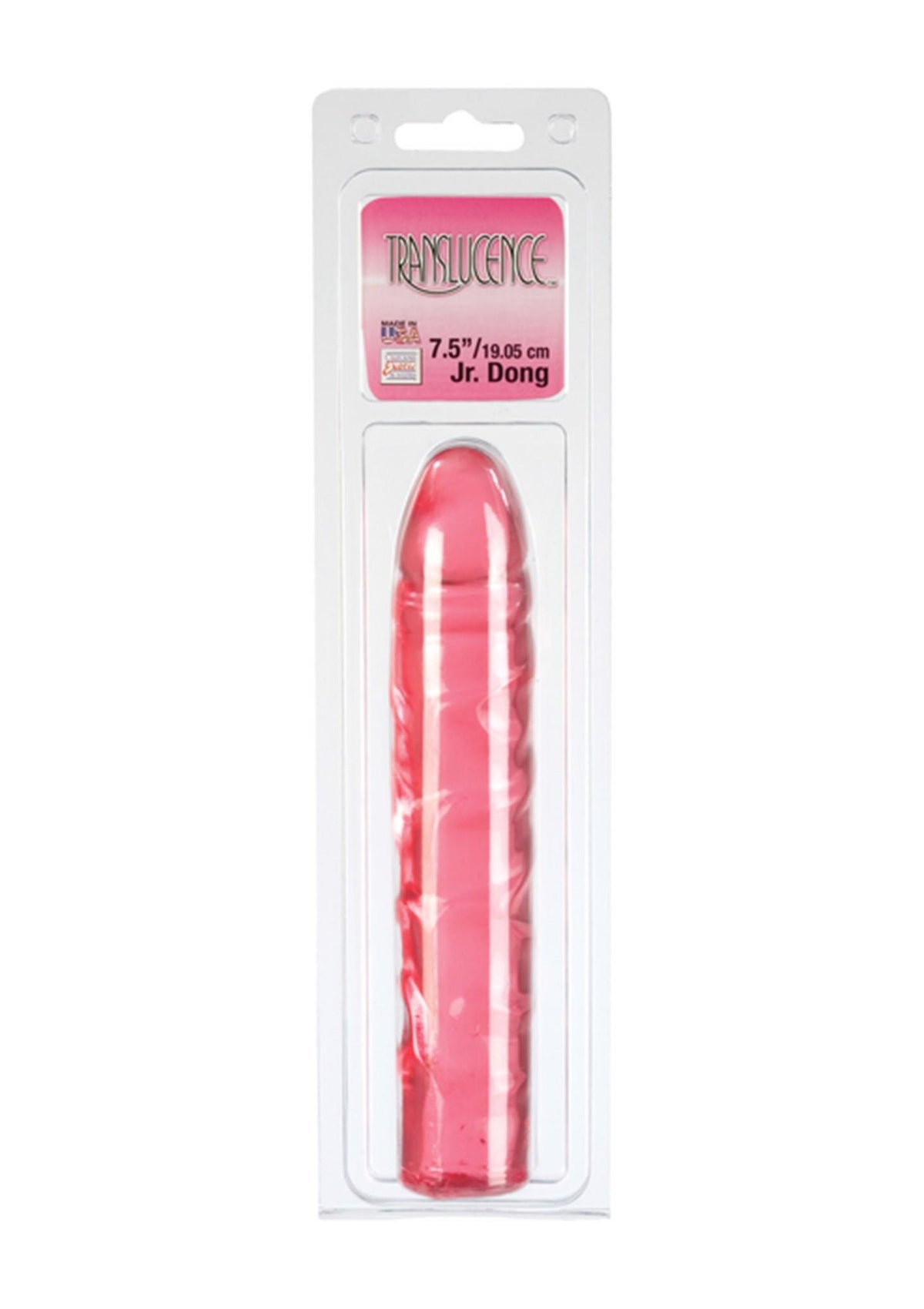 Dildo cu gel translucid Calexotics roz 19 cm