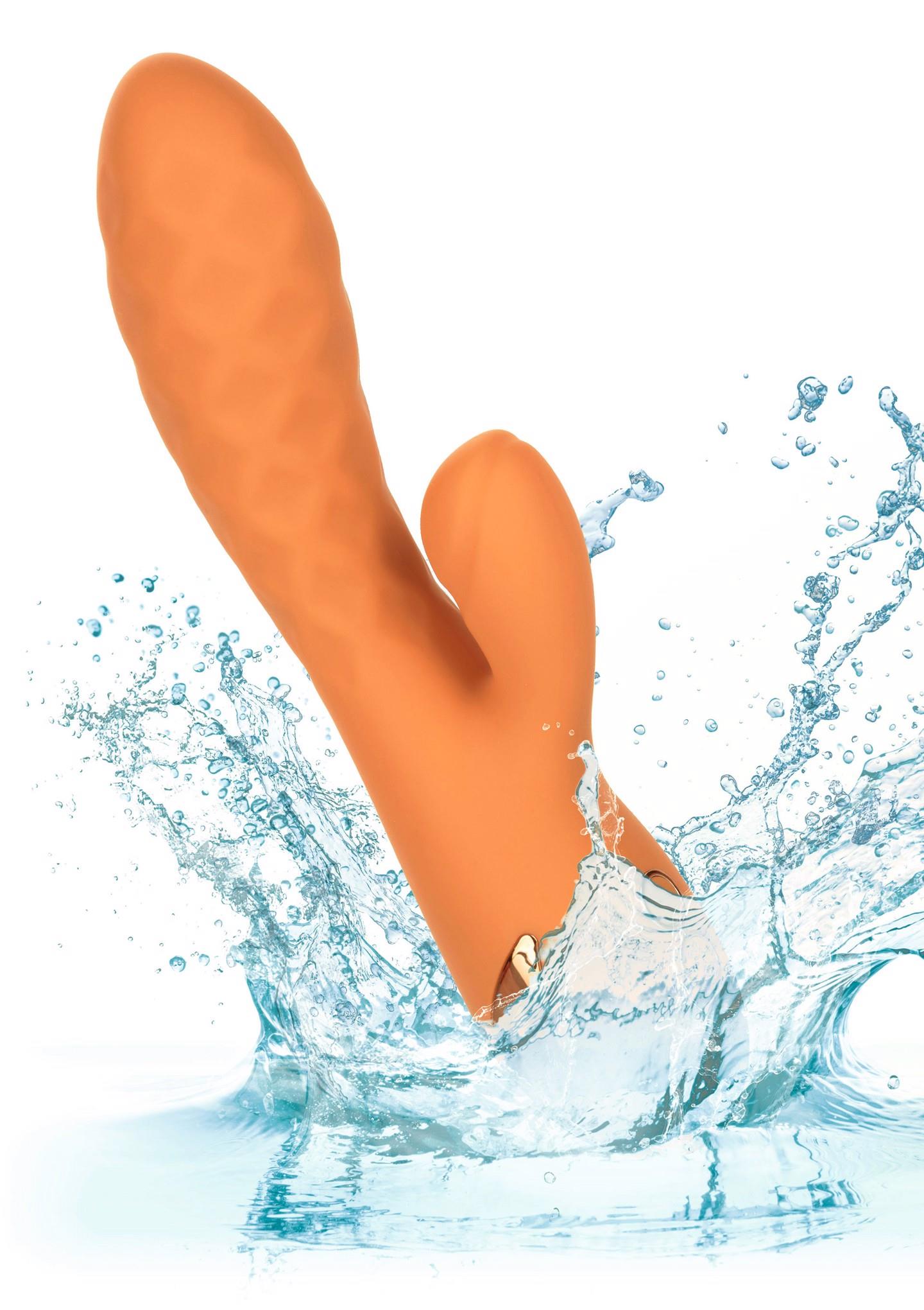 Vibrator Calexotics Newport Beach Babe Bunny Portocaliu USB 21,5 cm