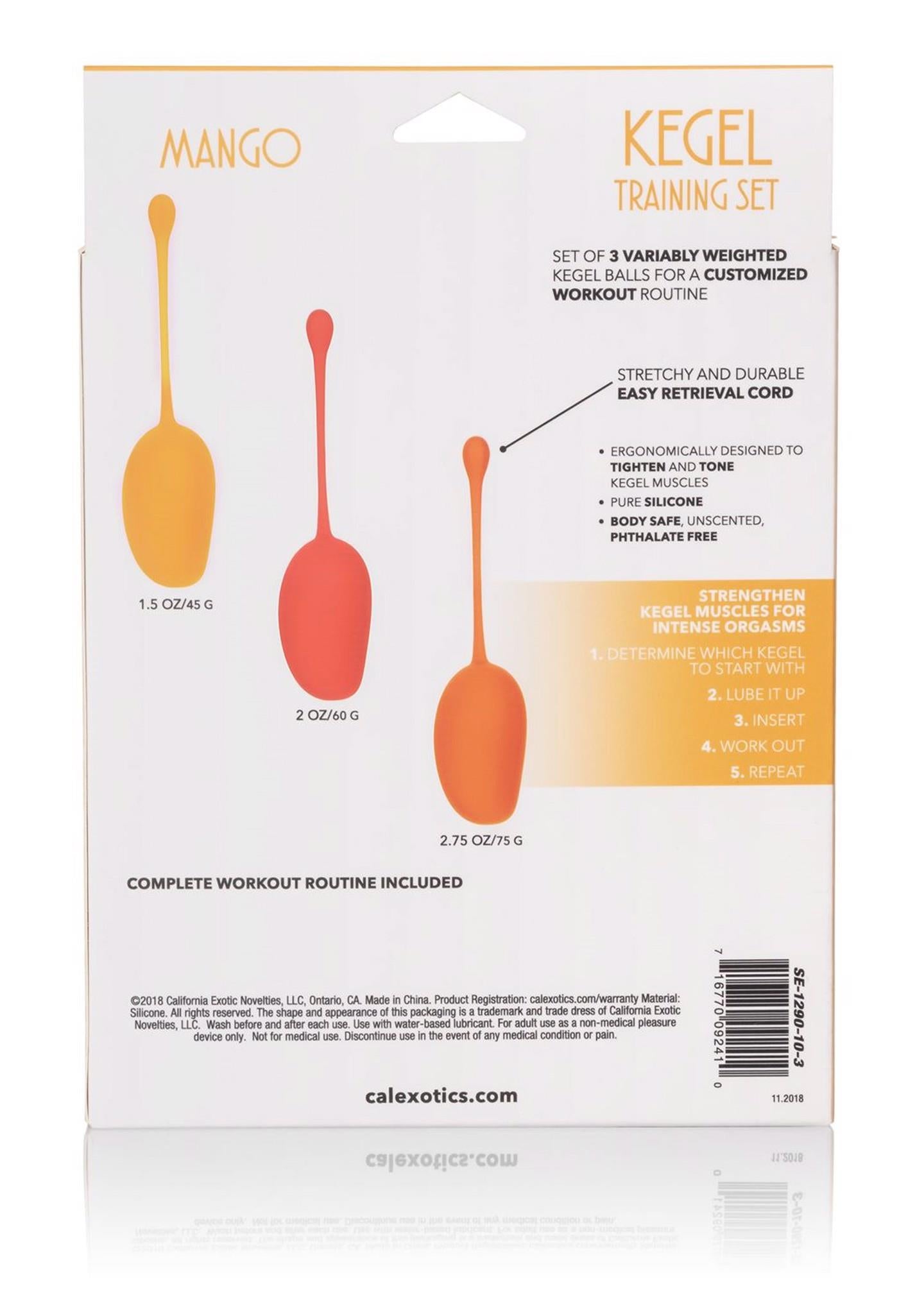 Set de bile Kegel din silicon cu aspect de mango Calexotics, 14 cm