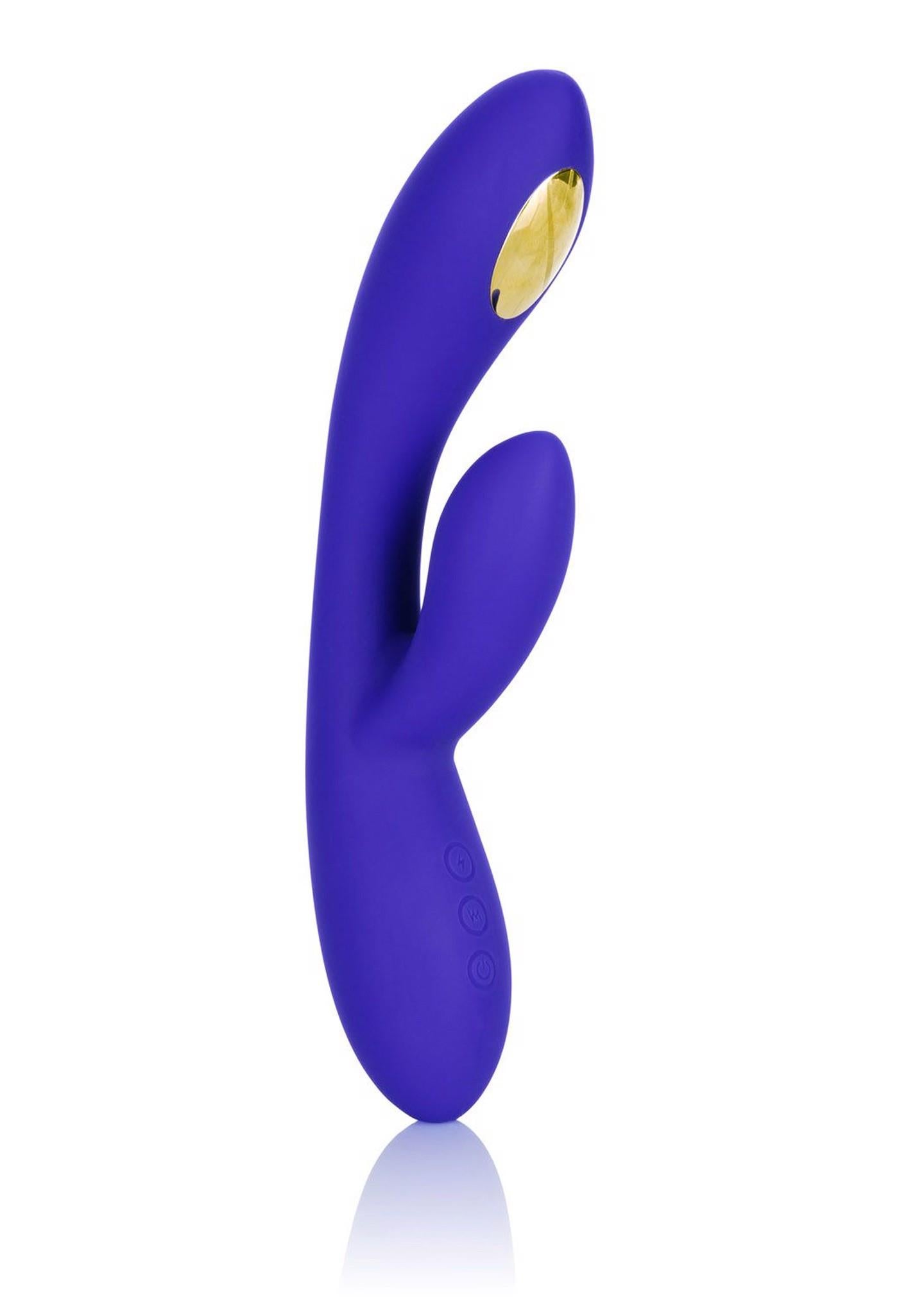 Vibrator Estim cu dublă baghetă pentru punctul G, albastru, 21,5 cm