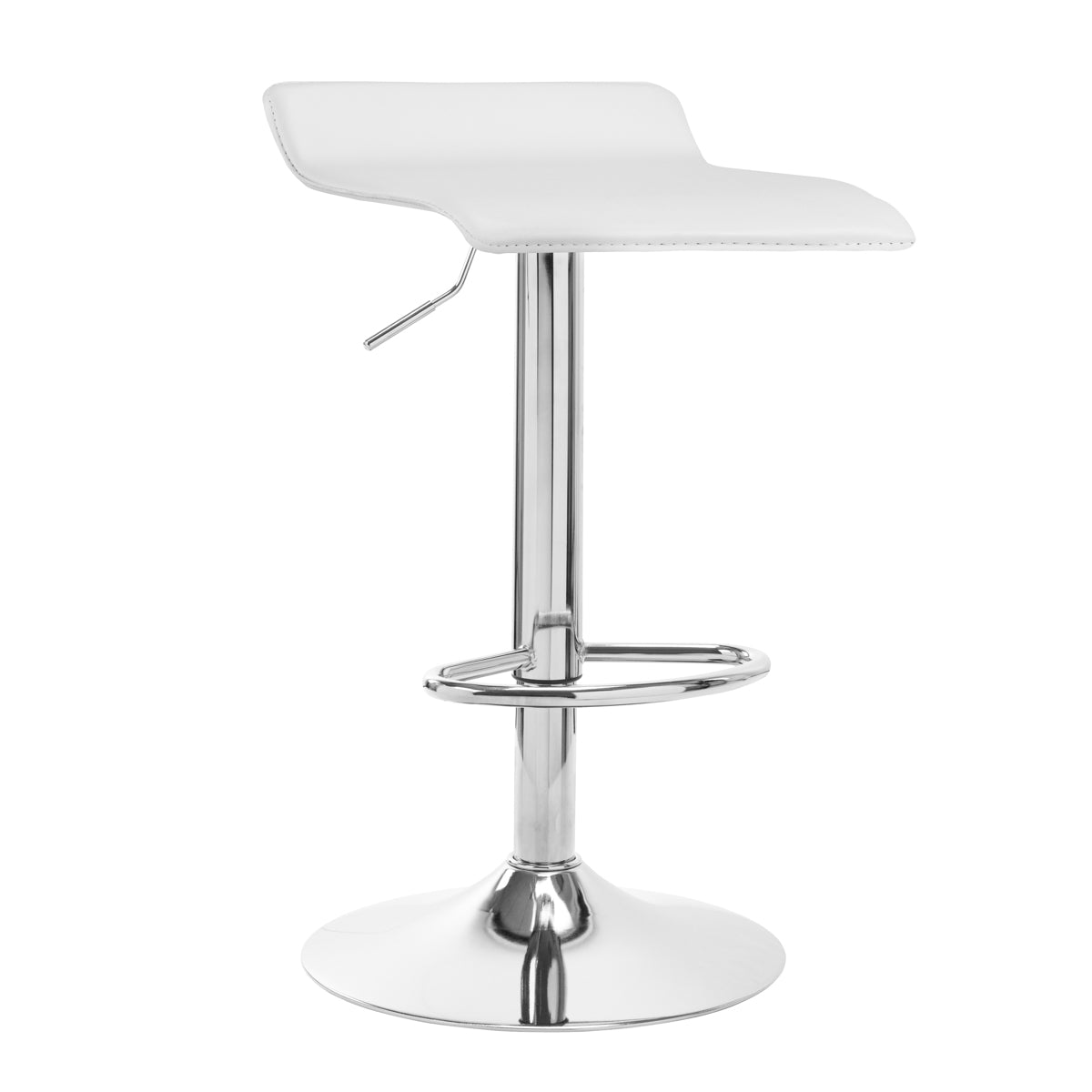 Scaun de bar 4Rico QS-B08 piele ecologică albă