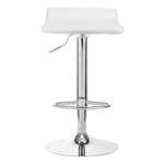 Scaun de bar 4Rico QS-B08 piele ecologică albă