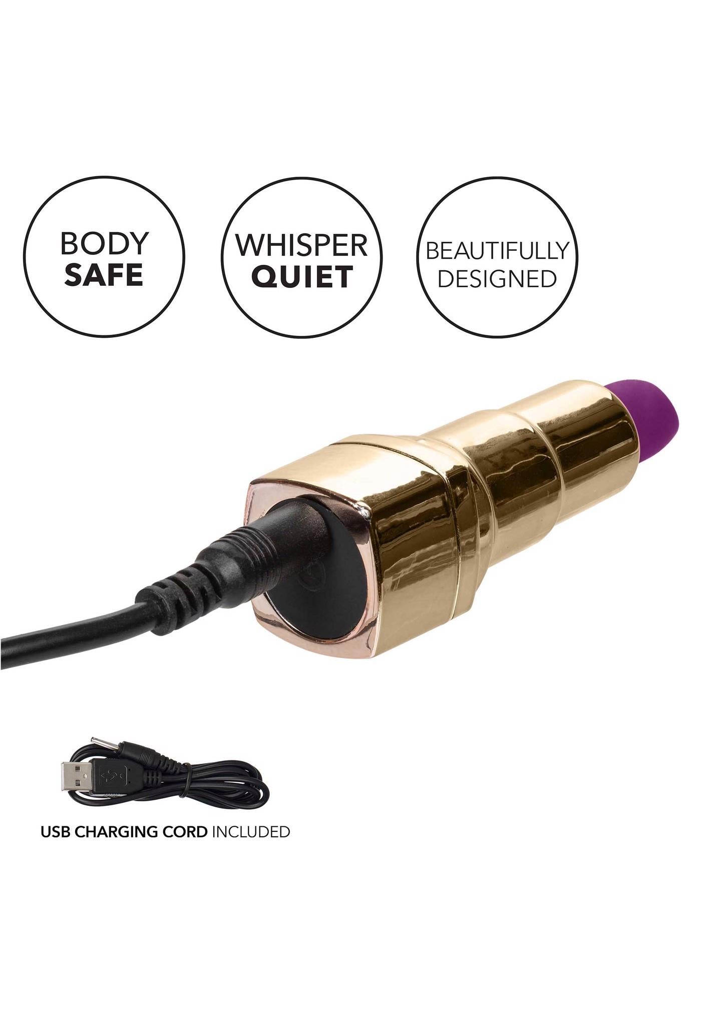 Vibrator Calexotics Bad Bitch Ruj Auriu USB 7,5 cm