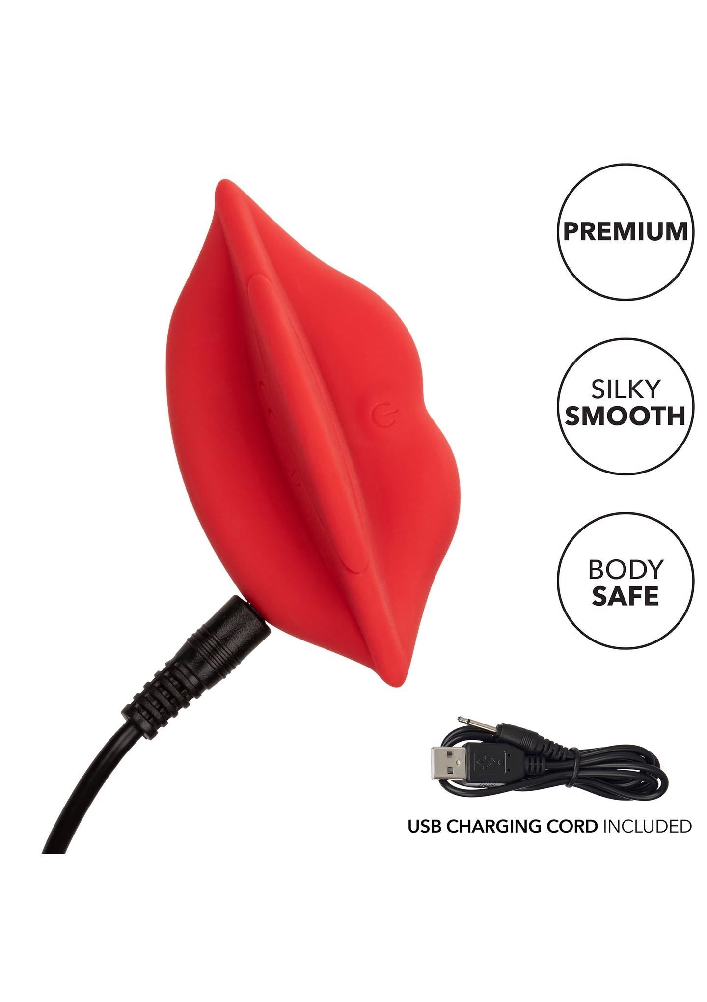 Muah Calexotics Mini Vibrator Silicon Roșu 8,3 cm