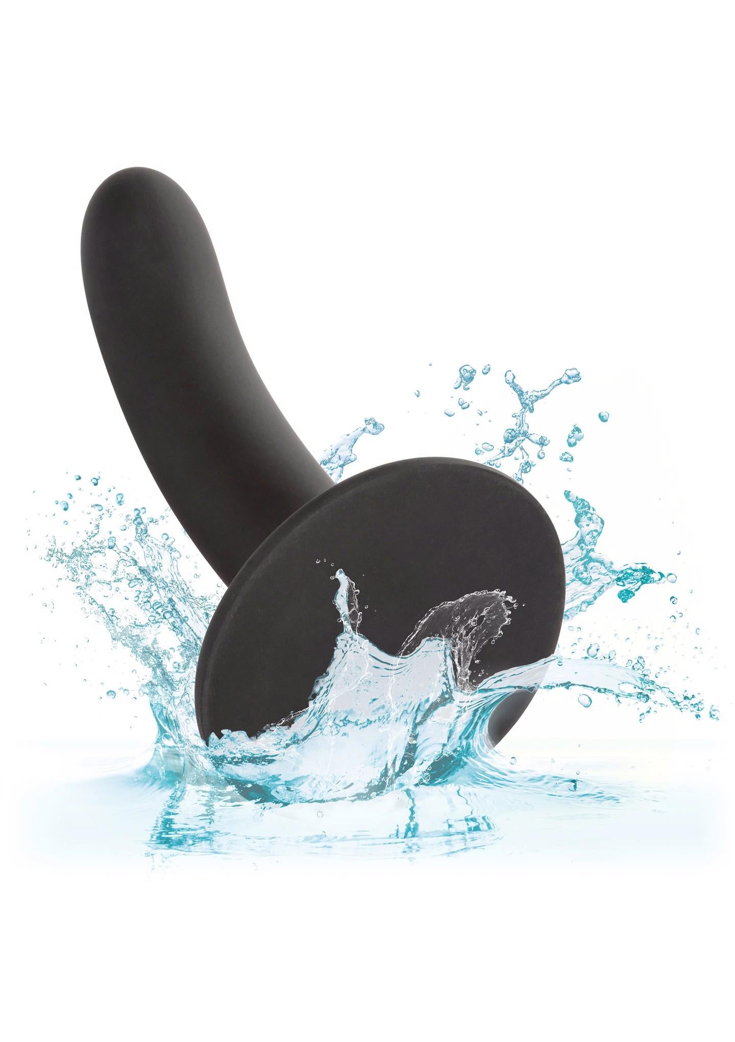 Dildo anal neted din silicon fără sfârșit, negru, 15 cm, Calexotics