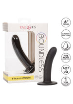 Dildo anal neted din silicon fără sfârșit, negru, 15 cm, Calexotics