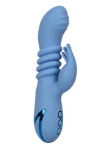 Vibrator Calexotics Santa Cruz Coaster din silicon, tip iepuraș, albastru