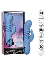 Vibrator Calexotics Santa Cruz Coaster din silicon, tip iepuraș, albastru