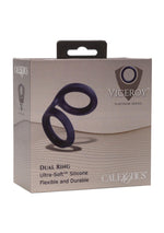 Inel pentru penis Viceroy Dual Ring din silicon albastru