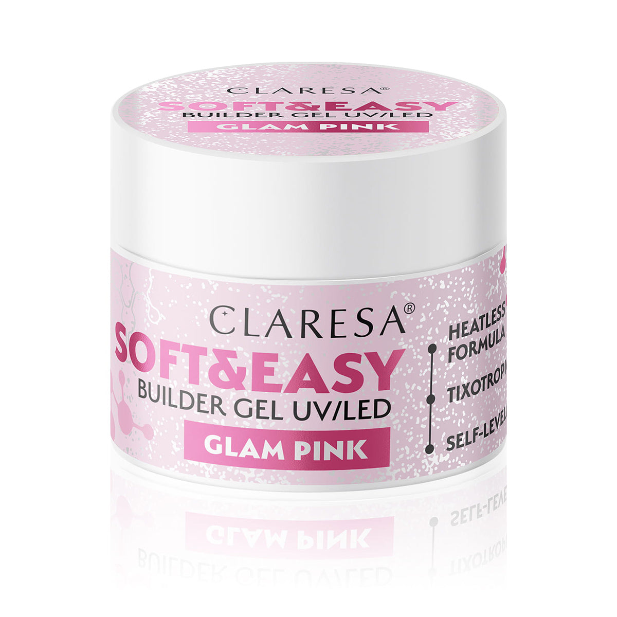Gel de construcție roz glamuros Claresa Soft&Easy 45 g