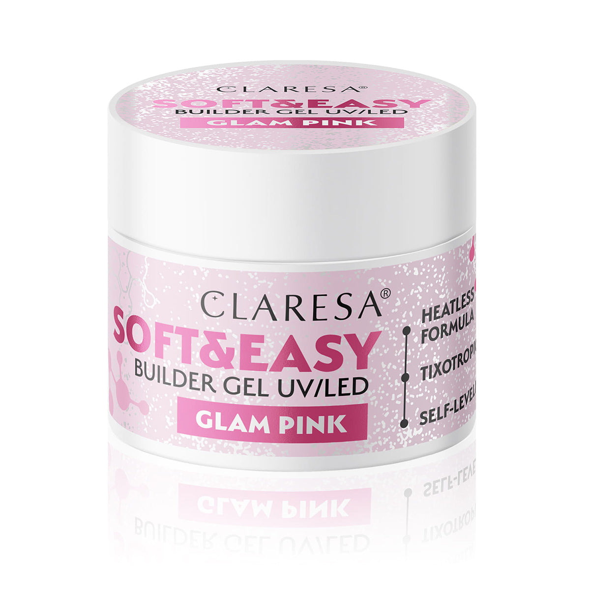 Gel de construcție roz glamuros Claresa Soft&Easy 12 g