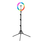 Lampă inelară GLOW 10"" RGB bsc cu stativ 10W