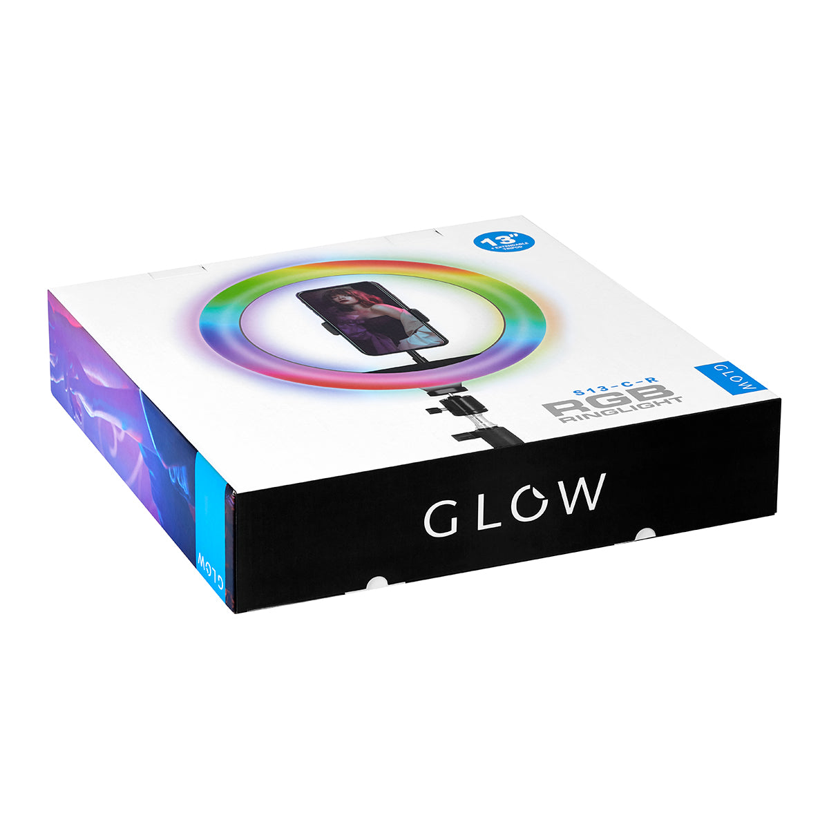 Lampă inelară GLOW 13"" RGB bsc cu stativ 10W
