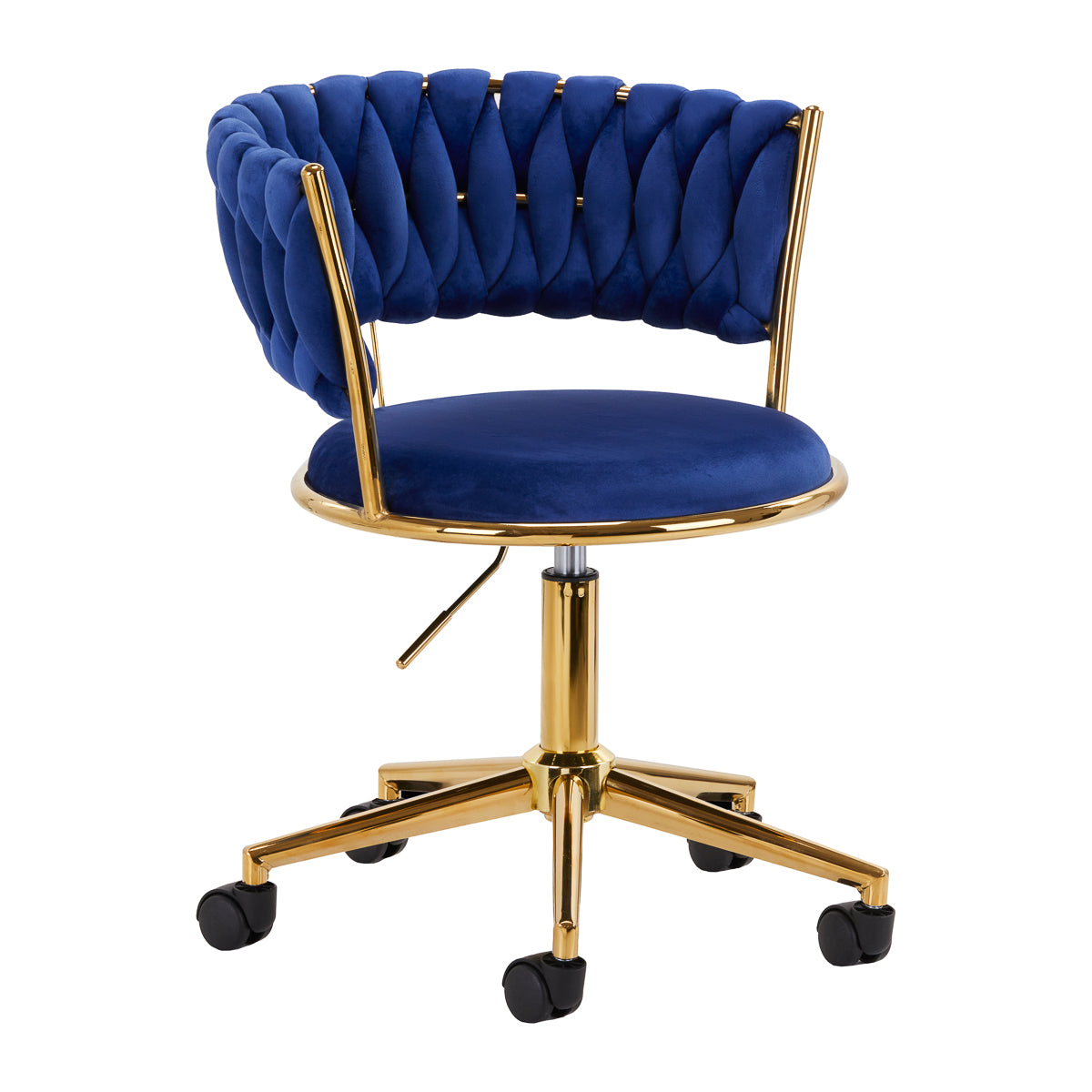 Scaun rotativ 4Rico QS-GW01G, catifea bleumarin