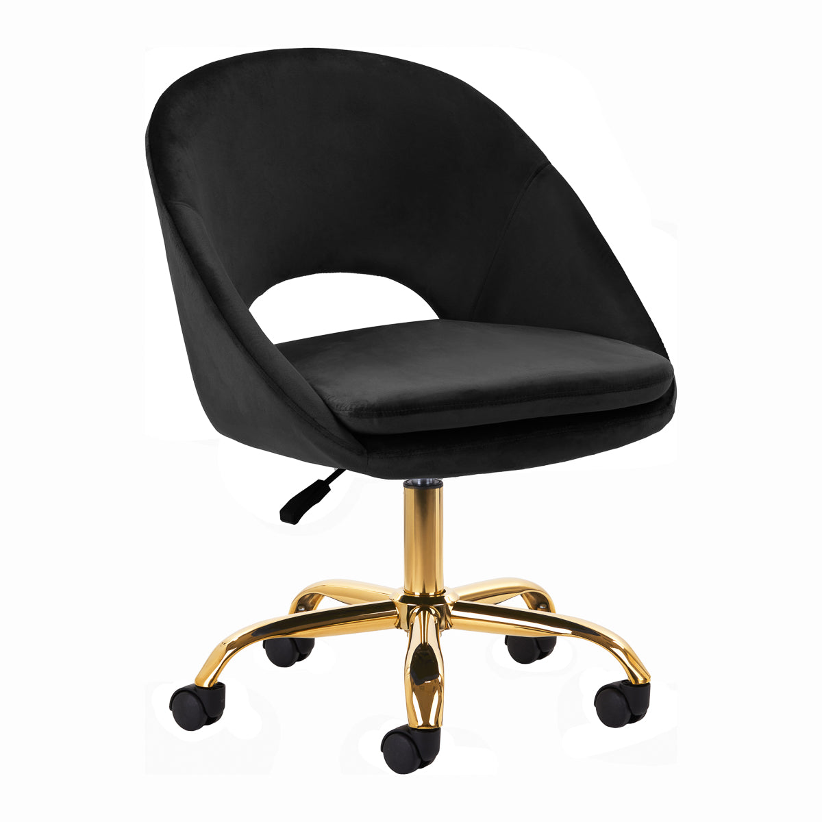 Scaun rotativ 4Rico QS-MF18G, catifea, negru