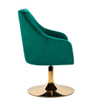Fotoliu rotativ 4Rico QS-BL14G verde catifea