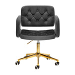 Scaun rotativ 4Rico QS-OF213G gri catifea