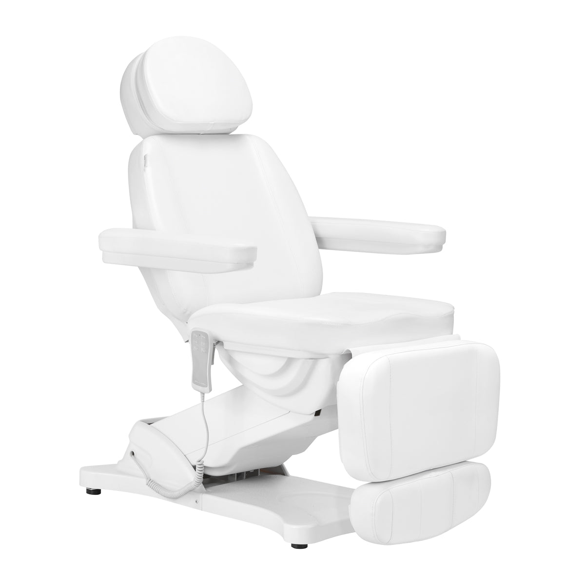 Scaun cosmetic electric Sillon Classic, 3 motoare, alb
