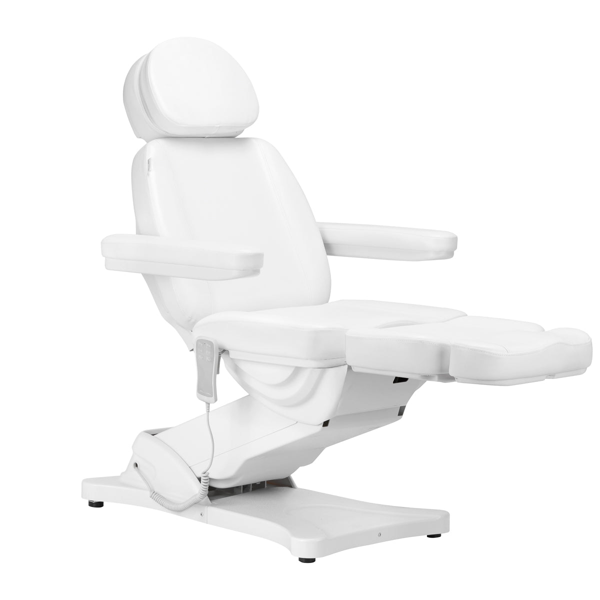 Scaun cosmetic electric Sillon Classic, 3 motoare, alb