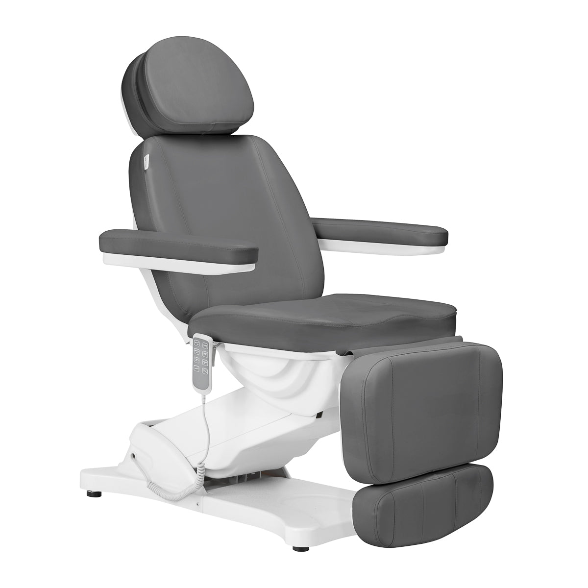 Scaun electric de pedichiură Sillon Classic, 4 motoare, cu balansoar, gri