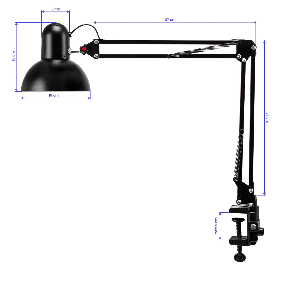 Lampă de birou PiX 314 neagră
