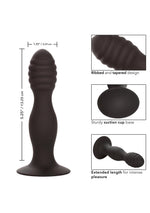 Dop anal din silicon cu nervuri Calexotics, negru