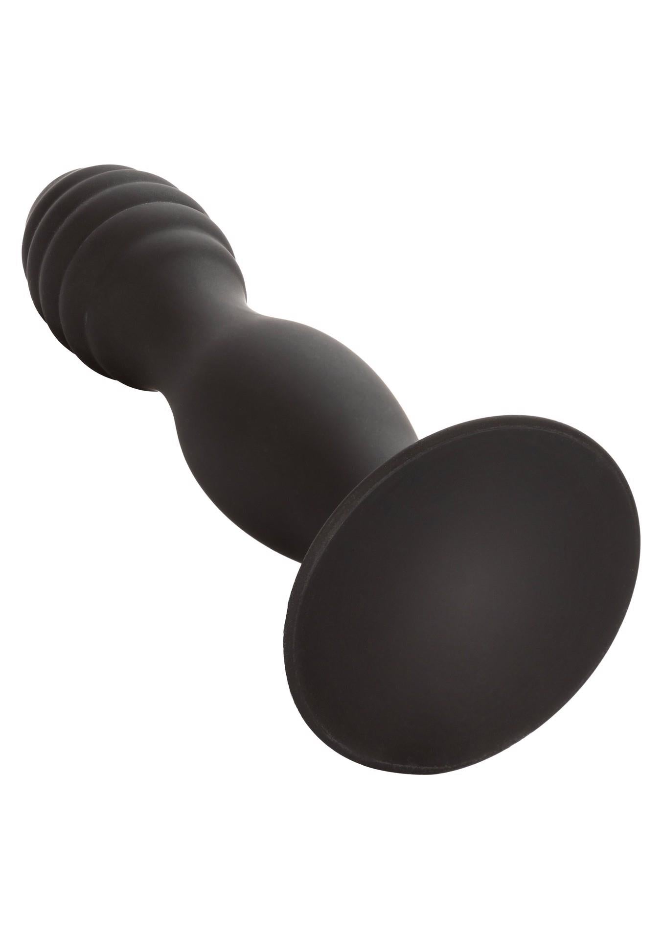 Dop anal din silicon cu nervuri Calexotics, negru