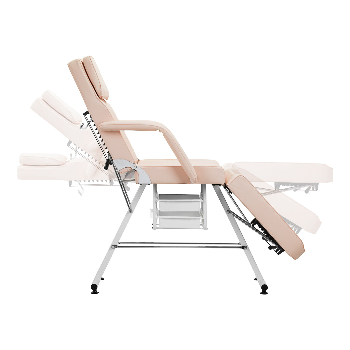 Scaun cosmetic Basic 202 cu tăvi, roz