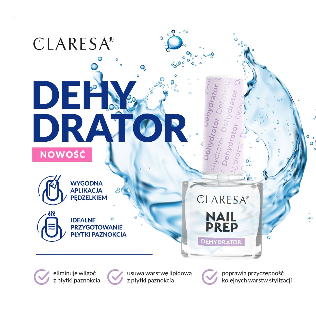CLARESA Dehidratant pentru pregătirea unghiilor 5 ml