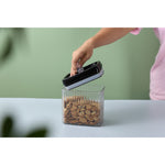Recipient din Plastic, Flippy, pentru Alimente/Obiecte, Inchidere Ermetica, Textura Ondulata, 15 x 10 x 15.5 cm, 1.5 l,